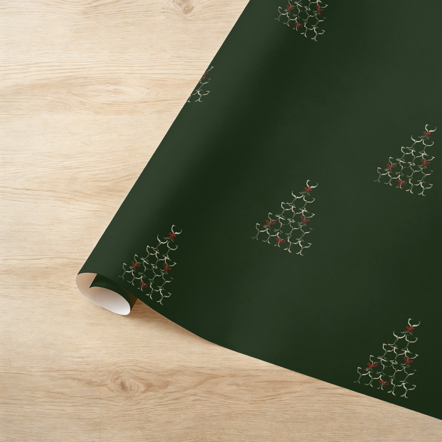 Champagne Tower Holiday Gift Wrap Roll — Christmas & New Year Wrapping Paper