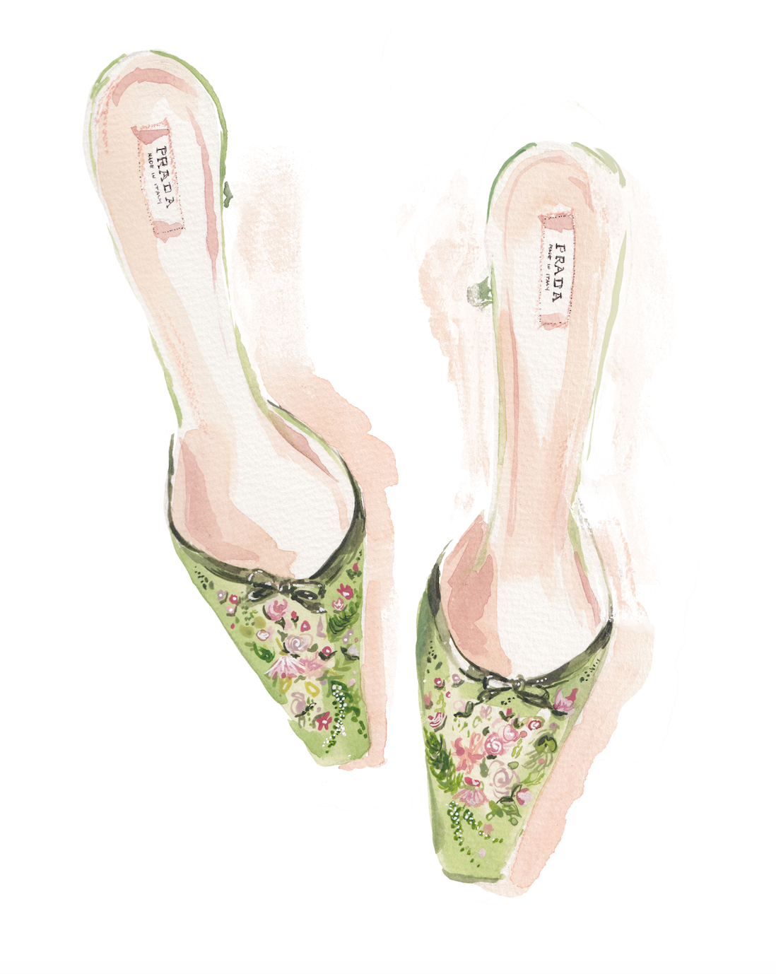 Prada Shoe Print | Fashion Illustration Print | Vintage Shoe Art
