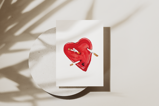 just a social thing - ash tray greeting cards