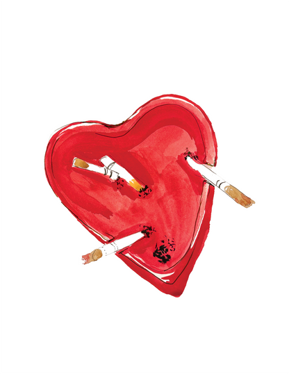 Heart Ashtray Canvas Tote Bag — Reusable Market & Book Tote