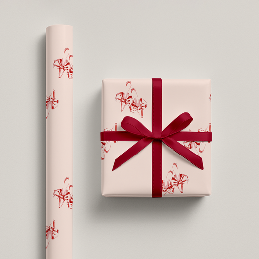 Bow Stiletto Holiday Gift Wrap Roll — Christmas Wrapping Paper