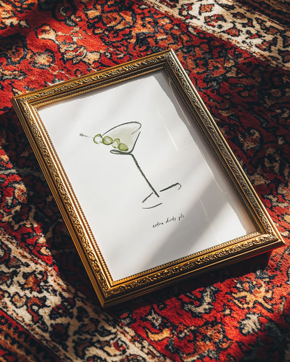 Extra Dirty — Martini Fashion Art Print