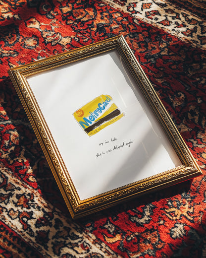 5 Mins Late — MetroCard Art Print