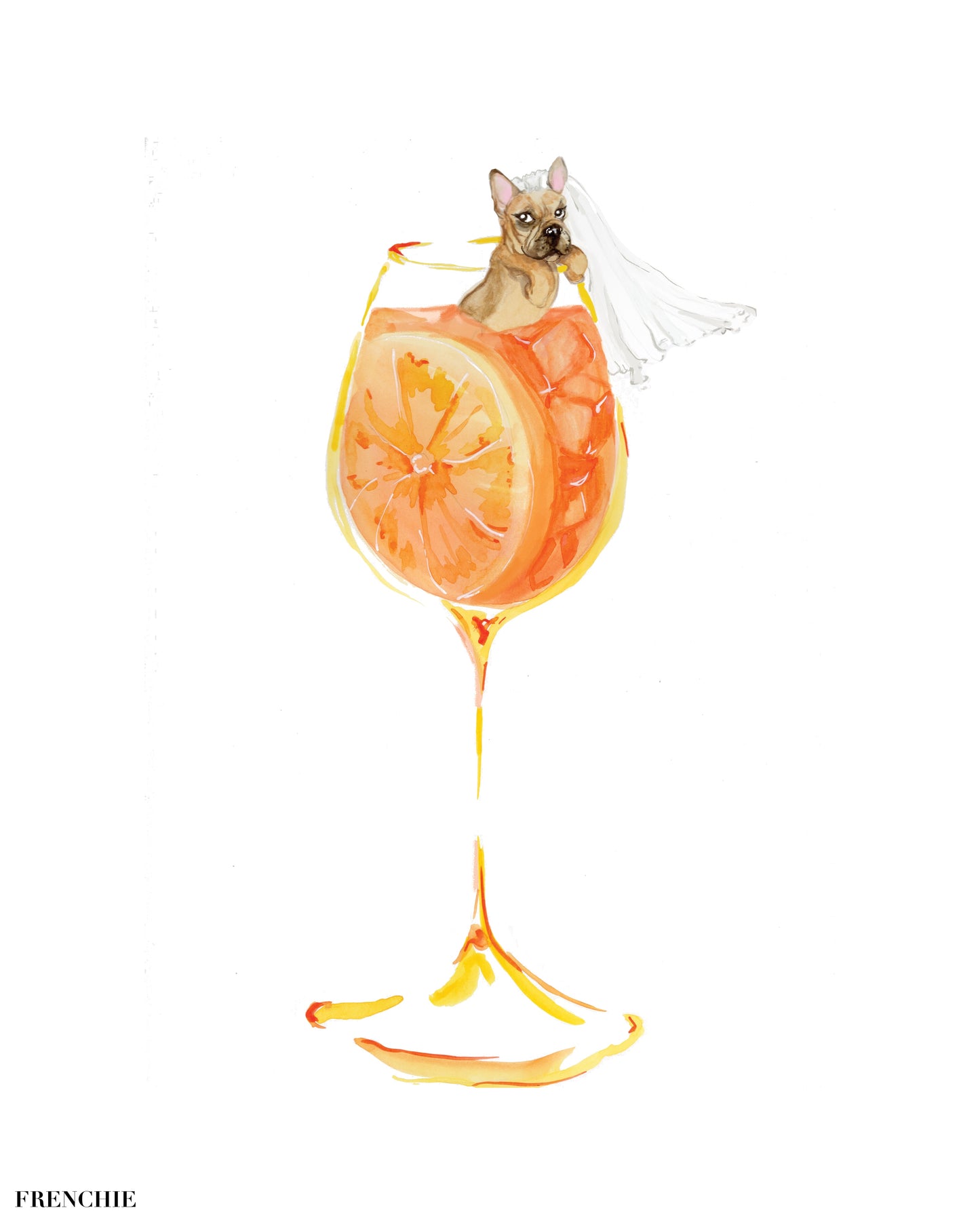 Puptini & Kittytini Martini Portrait Print | Pet Illustration Art Print