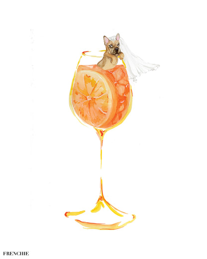 Puptini & Kittytini Martini Portrait Print | Pet Illustration Art Print