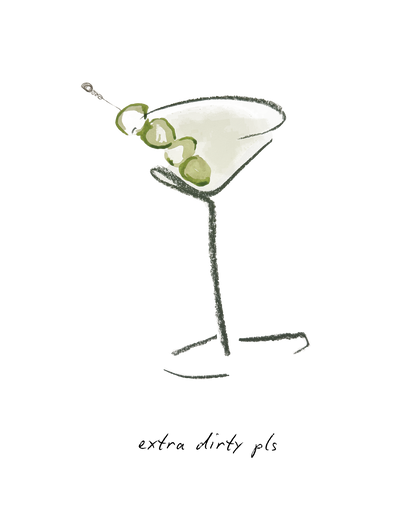 Martini Canvas Tote Bag — Reusable Market & Book Tote