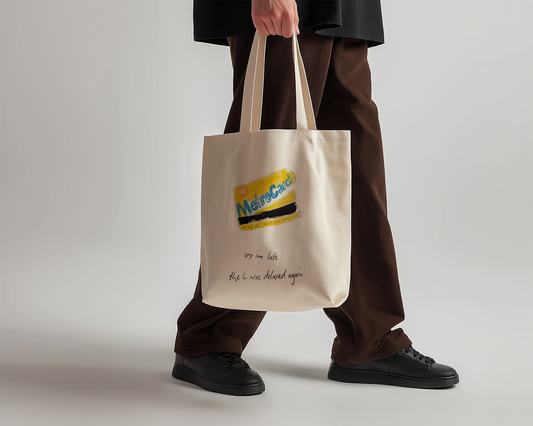 NYC MetroCard Canvas Tote Bag — Reusable Market & Book Tote