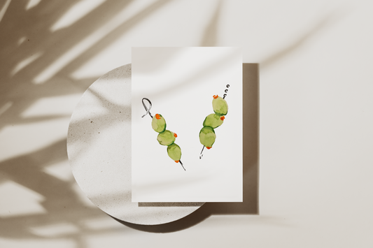 extra salty - olive greeting cards