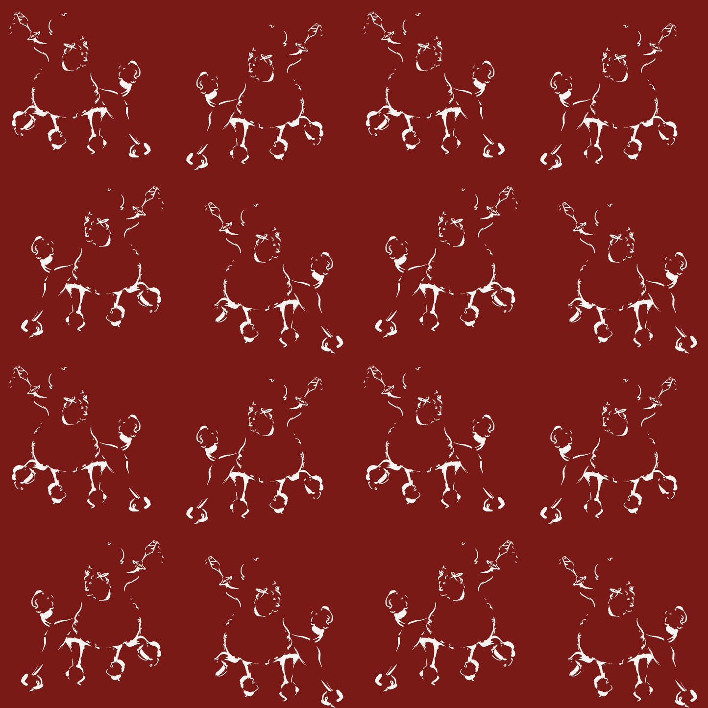 Poodle Holiday Gift Wrap Roll — Christmas Dog Wrapping Paper