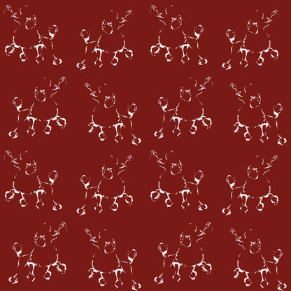 Poodle Holiday Gift Wrap Roll — Christmas Dog Wrapping Paper
