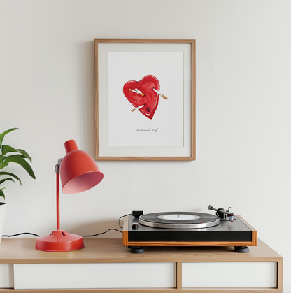 Just a Social Thing — Heart Ashtray Art Print