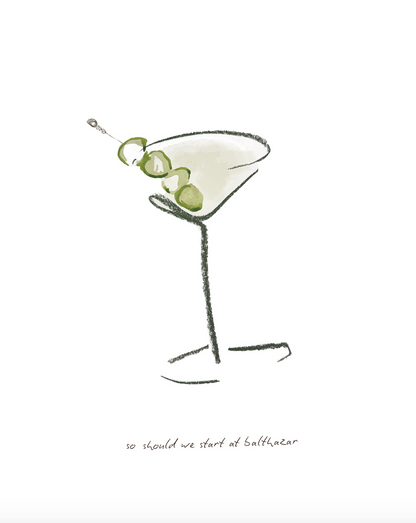 Extra Dirty — Martini Fashion Art Print